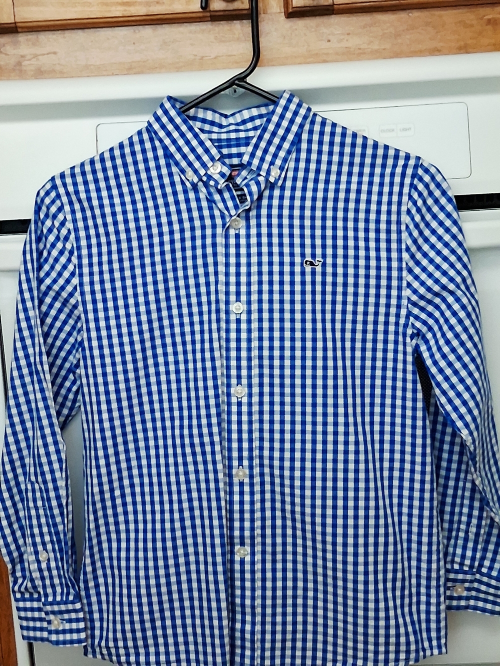 Vineyard Vines Boys Blue Gingham Button-Down Shirt